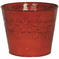 Robert Allen 4 in. Cyn-Red Metal Planter MPT01886